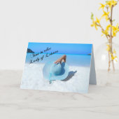 Carte Madame Retirement de loisirs - avec le vers (Fleur jaune)