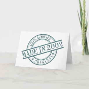 Carte Made in 2002 Logo de Round Rubber Stamp