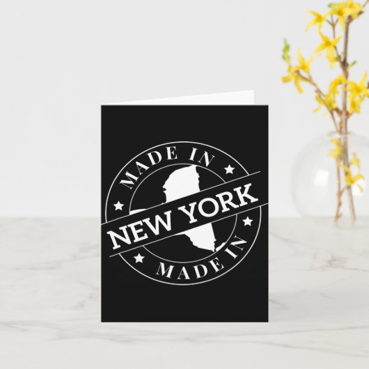 Carte Made In New York  (Fleur jaune)