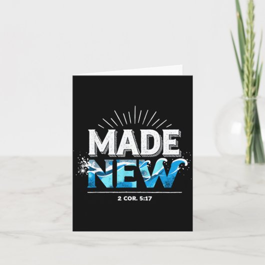 Carte Made New Baptized Baptism (Devant)