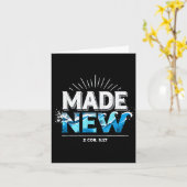 Carte Made New Baptized Baptism (Fleur jaune)