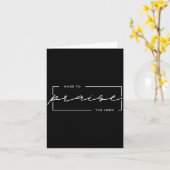 Carte Made To Praise The Lord – Christian Worship Design (Fleur jaune)
