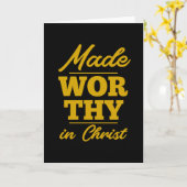 Carte Made Worth In Christ Christian Citation (Fleur jaune)