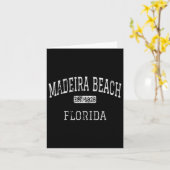 Carte Madeira Beach Floride Fl Vintage (Fleur jaune)