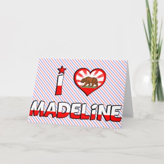 Carte Madeline, CA (Devant)