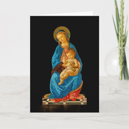 Carte Madone à l'Enfant trônant de Botticelli (Devant)