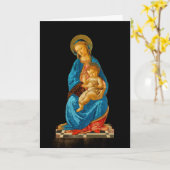 Carte Madone à l'Enfant trônant de Botticelli (Fleur jaune)