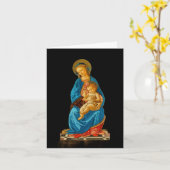 Carte Madone à l'Enfant trônant de Botticelli (Fleur jaune)