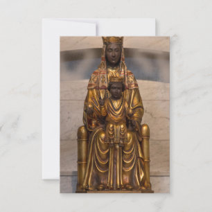 Carte Madone de Montserrat Vierge noire Vierge Marie