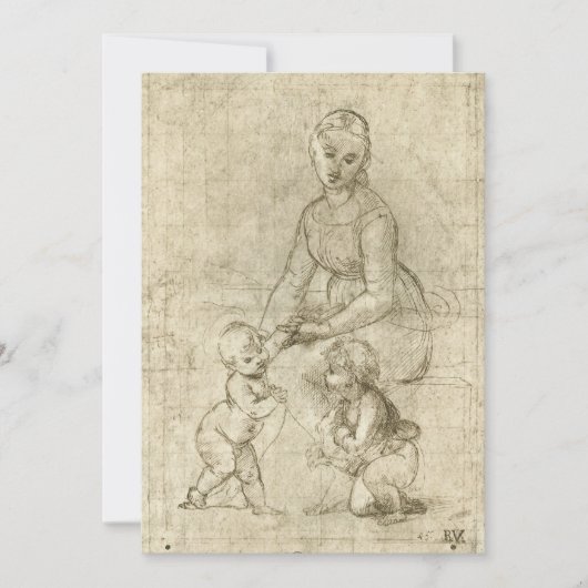 Carte Madone, le Christ et saint Jean-Baptiste par Rapha (Devant)