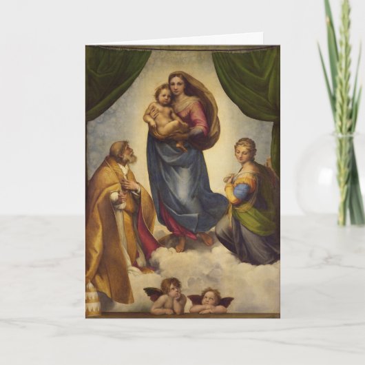 Carte Madone Sixtine par Raphaël (Devant)