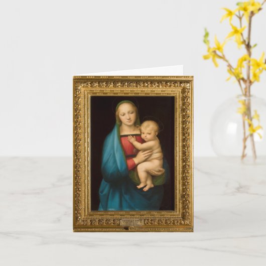 Carte MADONNA AND CHILD 1504, Raphael (1483-1520) (Fleur jaune)