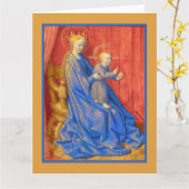 Carte Madonna and Child Enthroned Jean Fouquet Holiday (Fleur jaune)