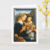 Carte Madonna avec enfant et deux anges, Filippo Lippi (Fleur jaune)