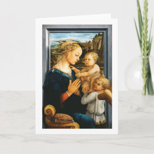 Carte Madonna avec enfant et deux anges, Filippo Lippi