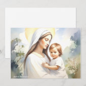 Carte Madonna avec l'enfant Jésus (Devant / Derrière)