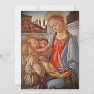 Carte Madonna Christ Enfant et Anges