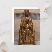 Carte Madonna de Montserrat Noir Vierge Marie (Devant/Arrière en situation)