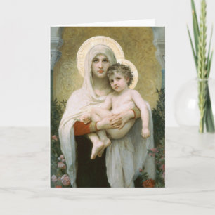Carte Madonna des roses par Bouguereau