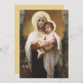 Carte Madonna des Roses par Bouguereau (Devant / Derrière)