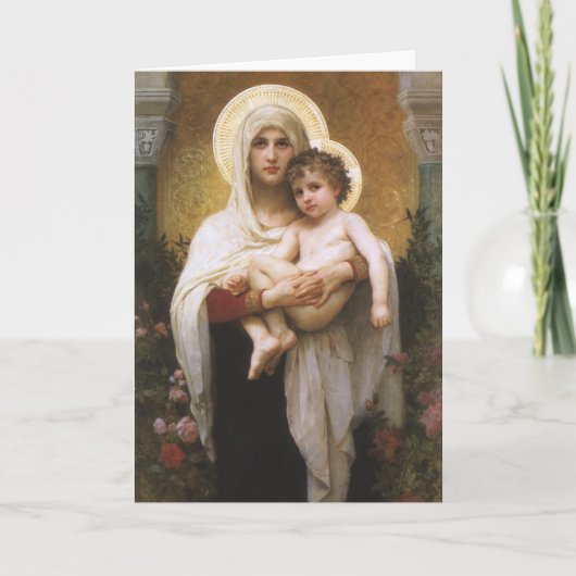 Carte Madonna des Roses par Bouguereau (Devant)