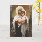 Carte Madonna des Roses par Bouguereau (Fleur jaune)