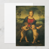 Carte Madonna du Goldfinch par Raphael Sanzio (Devant / Derrière)
