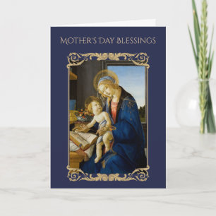 Carte Madonna du livre par Botticelli religieux