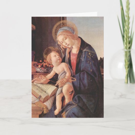 Carte Madonna enseigne l'enfant Jésus (Devant)