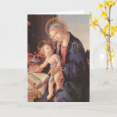 Carte Madonna enseigne l'enfant Jésus (Fleur jaune)