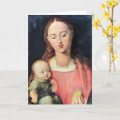 Carte Madonna et Enfant - Albrecht Durer - c1526 (Fleur jaune)