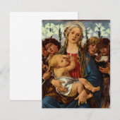 Carte Madonna et Enfant avec huit anges par Botticelli (Devant / Derrière)