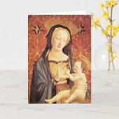 Carte Madonna et Enfant - Veneziano - c1432 (Fleur jaune)