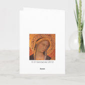 Carte Madonna et l'enfant (Dos)