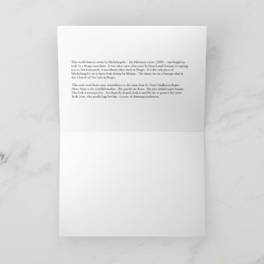 Carte Madonna et l'enfant (Intérieur)