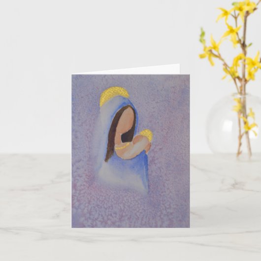 Carte Madonna et l'enfant (Fleur jaune)