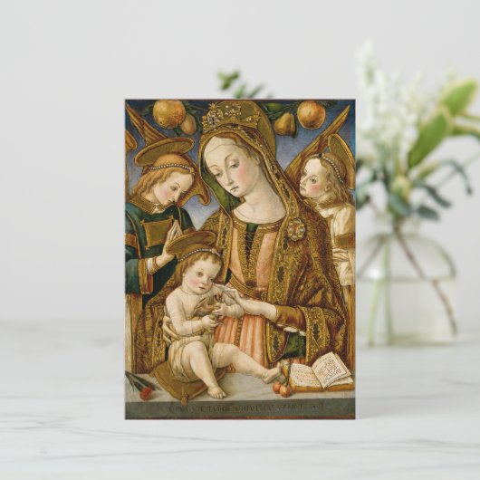 Carte Madonna et l'enfant avec deux anges (Debout devant)