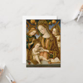 Carte Madonna et l'enfant avec deux anges (Devant/Arrière en situation)