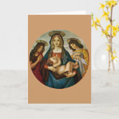 Carte Madonna et l'enfant de Botticelli (Fleur jaune)