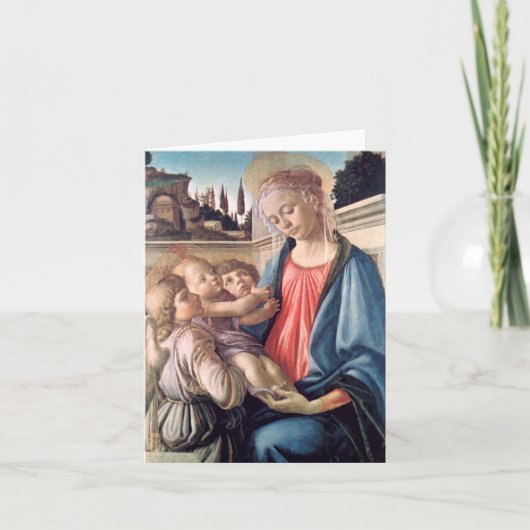 Carte Madonna et l'enfant Deux anges Botticelli (Devant)