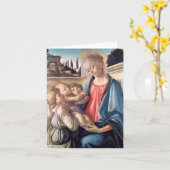 Carte Madonna et l'enfant Deux anges Botticelli (Fleur jaune)