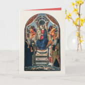 Carte Madonna et l'enfant Enthronés de saints et d'anges (Fleur jaune)
