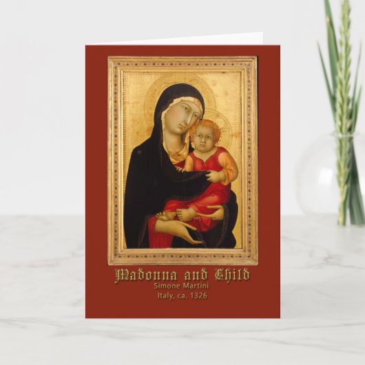 Carte Madonna et salutation de Simone Martini d'enfant (Devant)