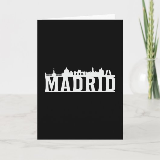 Carte Madrid Espagne City Skyline Ville Cadeau Funny (Devant)