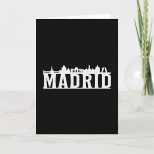 Carte Madrid Espagne City Skyline Ville Cadeau Funny