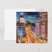 Carte Madrid, Espagne photo pittoresque, (Devant / Derrière)