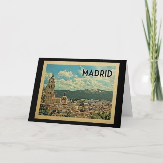 Carte Madrid Espagne Vintage voyage (Devant)