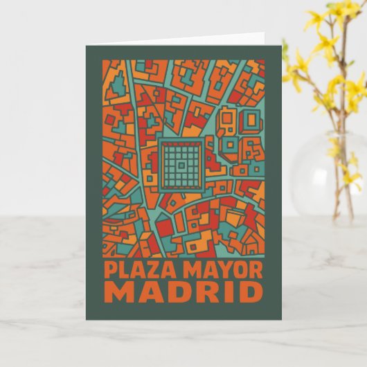 Carte Madrid Plaza Mayor (Fleur jaune)
