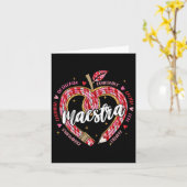Carte Maestra Crayon Professeur d'espagnol Bilingue Sain (Fleur jaune)