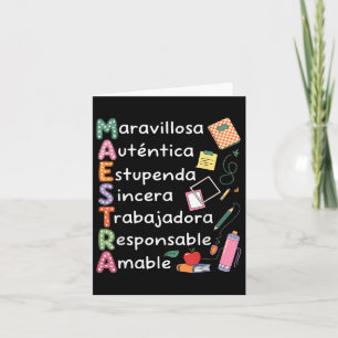 Carte Maestra Enseignant espagnol enseignant bilingue Ma